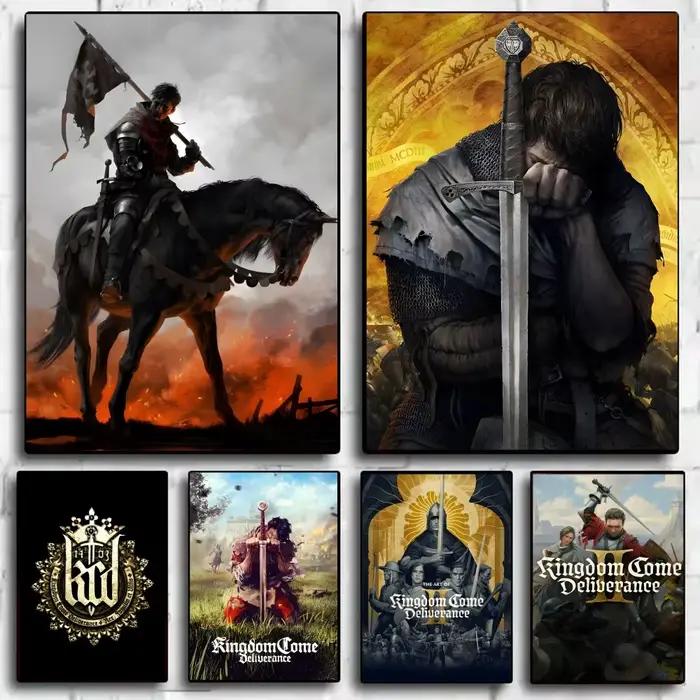 Jeu Kingdom Come Deliverance 2 affiche HD art collant mur étanche maison salon chambre bar décoration esthétique