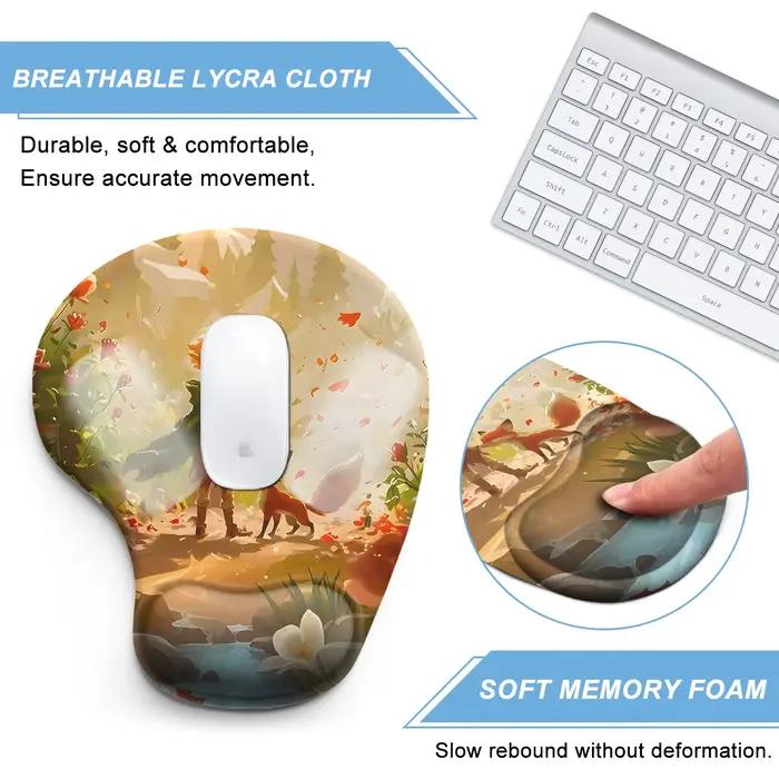 Tapis de souris ergonomique doux et antidérapant