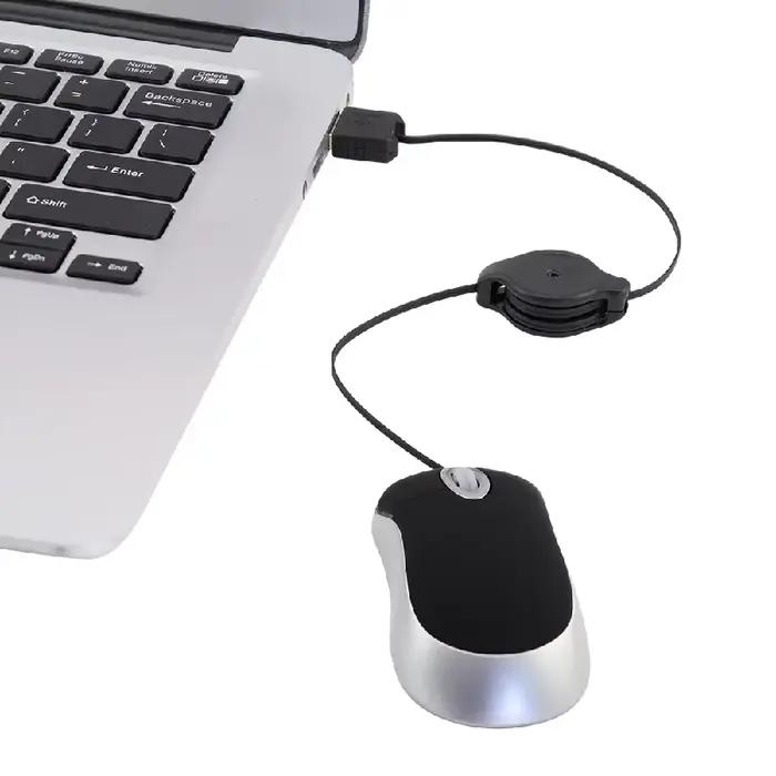 Mini souris filaire rétractable Portable pour ordinateur