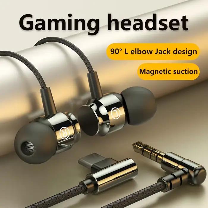 Falcon Prise de type L aspiration magnétique casque de jeu filaire HiFi basse stéréo 3