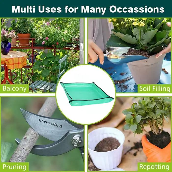 Tapis de jardinage imperméable pour la plantation, tapis de repiquage pour pot de fleurs, tapis pliable pour plantes de 50 à 100 cm, outils de jardinage