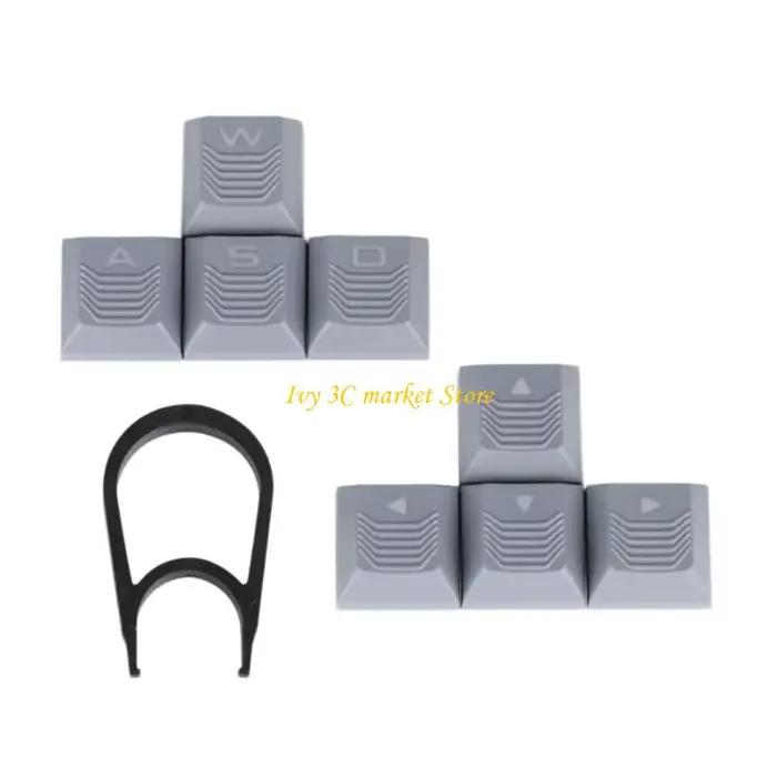 D7YC WASD CLIES COURCES KEYCAPAPS Backlights Translucent Améliorent le clavier jeu pour les joueurs les programmeurs