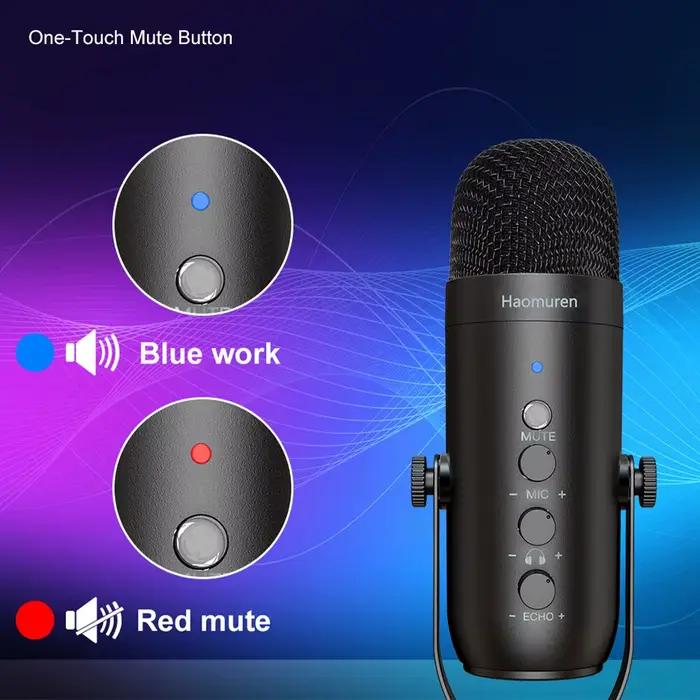 Haomuren-Kit de microphone professionnel à condensateur cardioïde