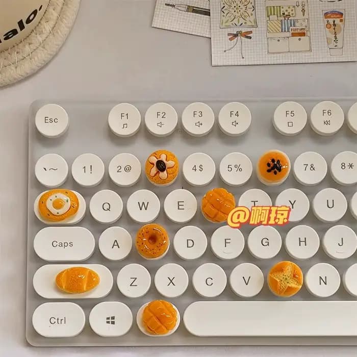 Capuchons de touches de clavier en forme de chat mignon de dessin animé (veuillez suivre notre boutique