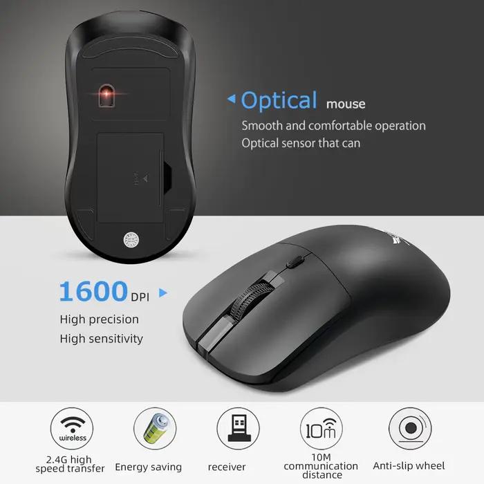 Souris sans fil 2.4G, conception légère