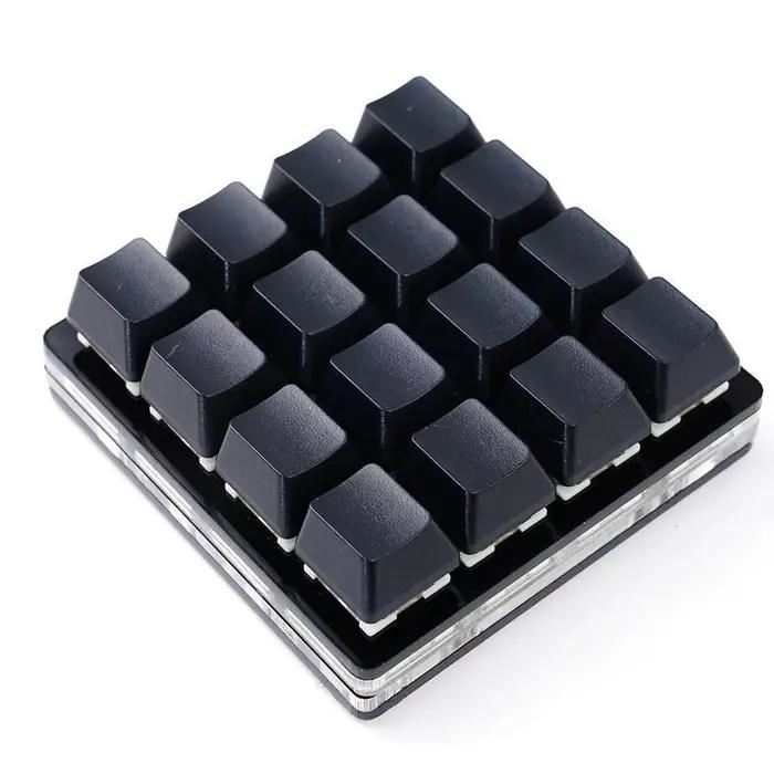 Mini clavier mécanique noir à 2/3/4/6/7/8/9/16 touches