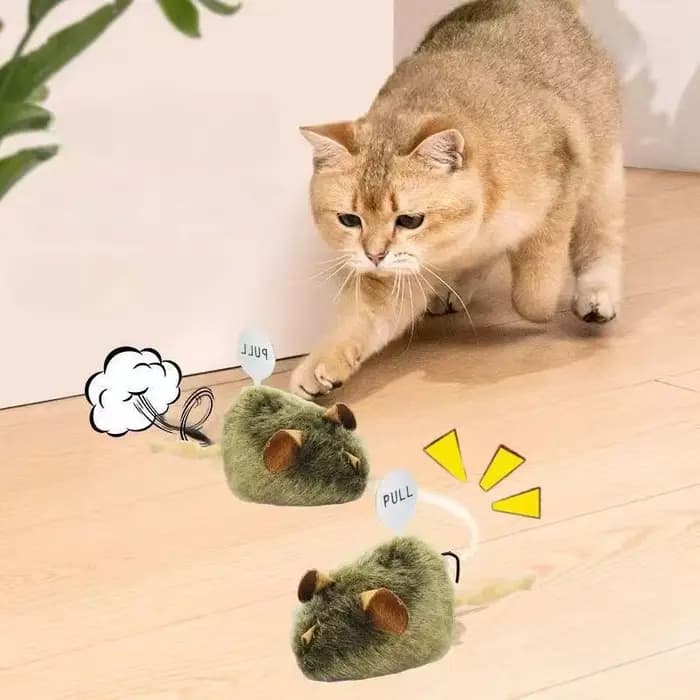 Souris en peluche à mâcher pour chat