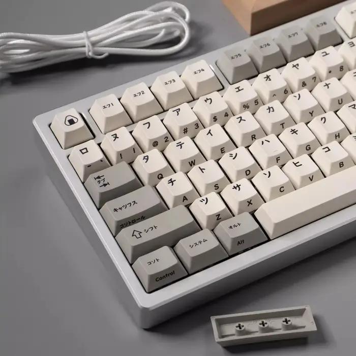144 touches japonais Keycaps rétro PBT épaissir colorant Sublimation cerise hauteur côté impression clavier mécanique AULA F75 Ajazz Ak820pro