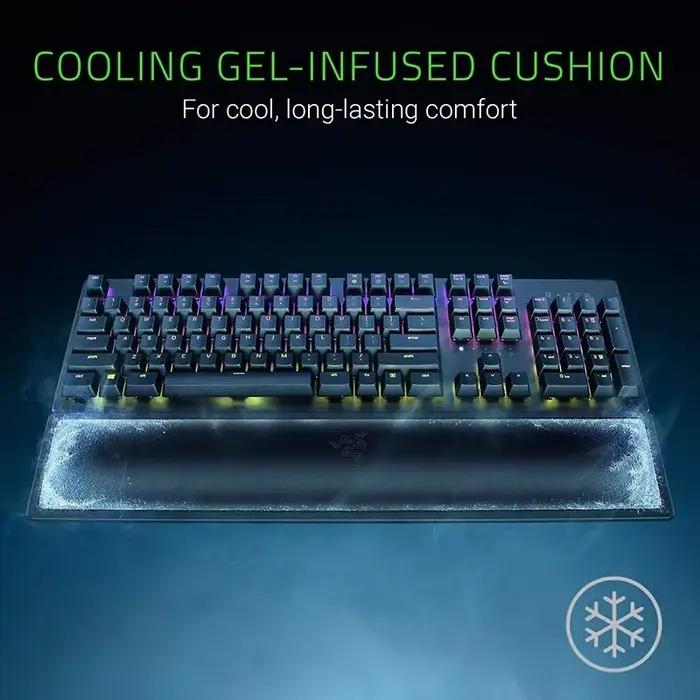 Razer repose-poignet ergonomique Pro pour claviers Full-104 Gel de refroidissement base en caoutchouc antidérapante infurée