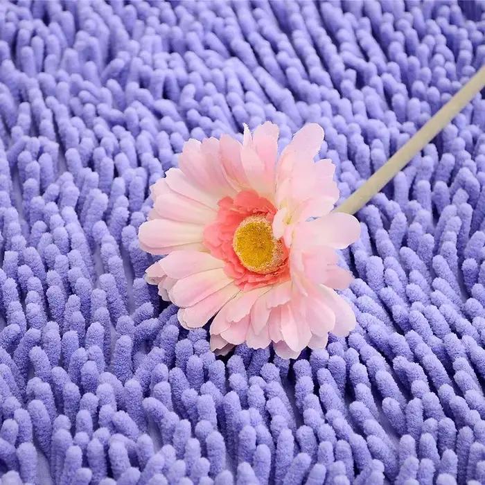 Tapis de sol doux antidérapant, pour salle de bain, Absorption d'eau, Shaggy, cuisine, porte, pieds, barrière contre la saleté, coussin
