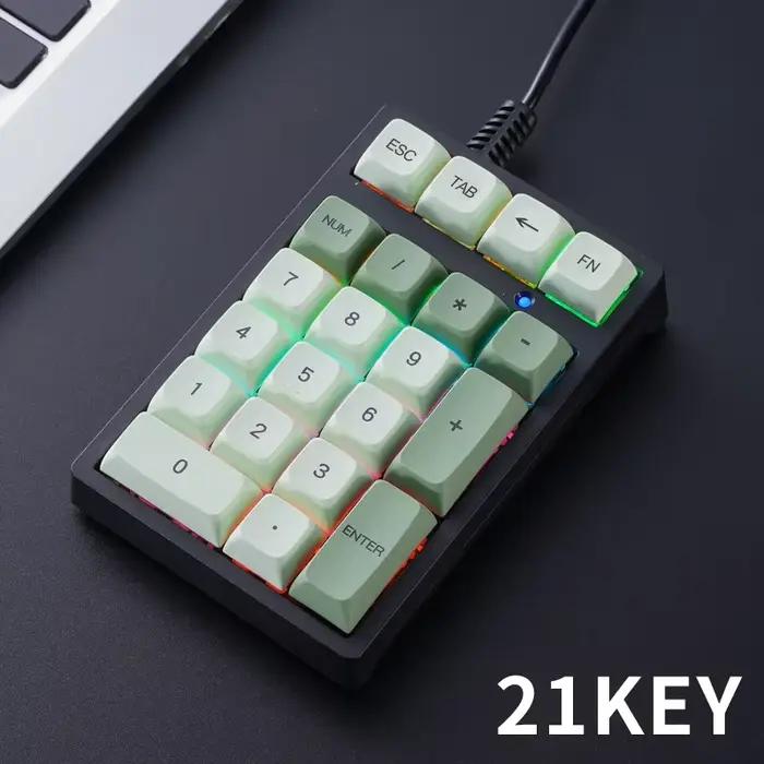 APAYADO T21 clavier numérique mécanique filaire 21 touches commutateur bleu capuchons