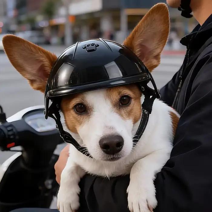 Casque de moto pour animaux de compagnie, chien, chat, équipement de sécurité pour les aventures en plein air