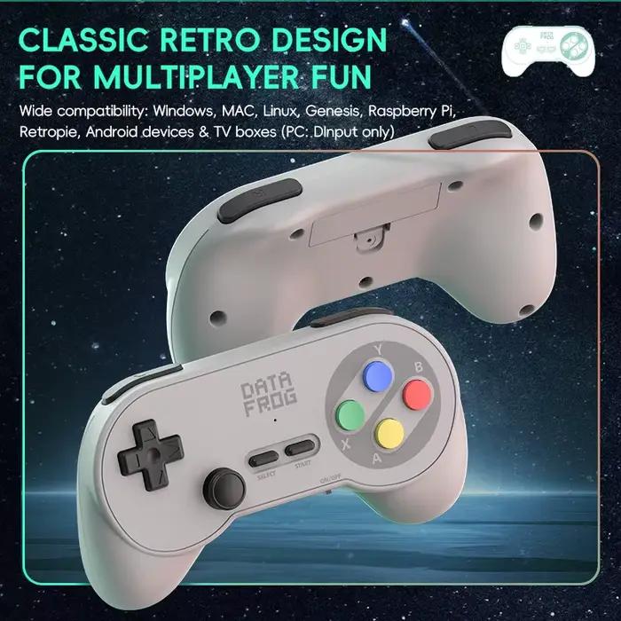 Manette de jeu sans fil rétro Data Frog PC07 avec double récepteur