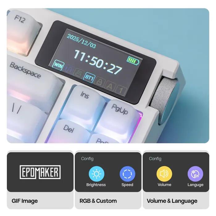 Précommande du clavier mécanique G84 PRO(EPOMAKER) 80% QWERTY ANSI US Layout filaire/Bluetooth/sans fil 2