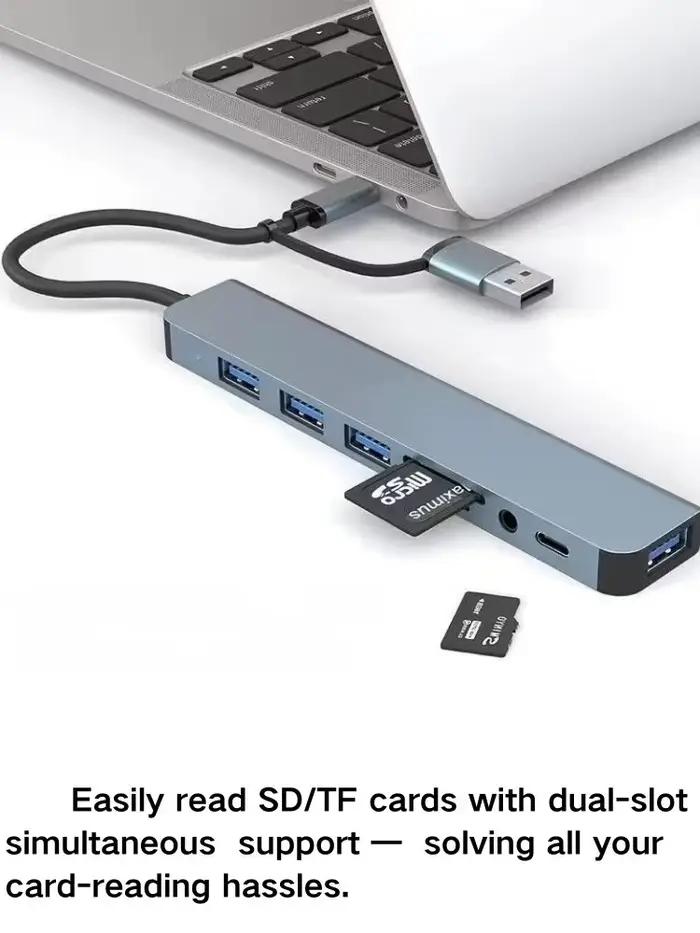 Hub USB-C 3 en 1 pour Charge Rapide et Connexion Multiport Occasions Spéciales Bureau Gaming Professionnel
