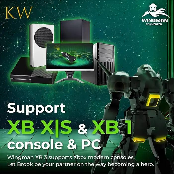 Convertisseur Brook Wingman XB3 pour Xbox One/Xbox Series X | Adaptateur de contrôleur Hitbox pour bâton de combat d'arcade filaire pour console S/PC