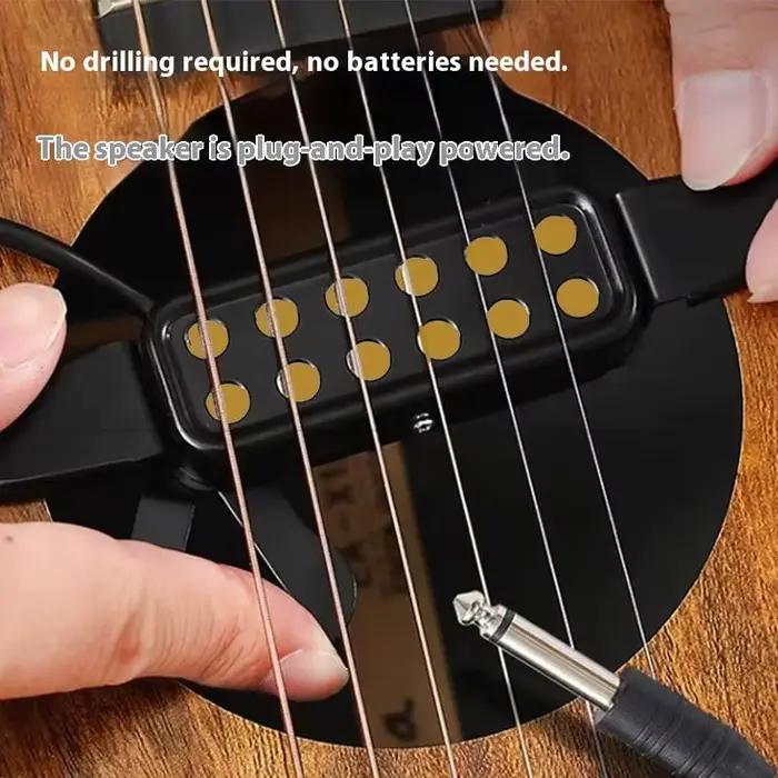 Nouveau micro pour guitare acoustique à capteur magnétique pour trou de sonorisation avec câble audio et contrôleur de volume et de tonalité, pièces et accessoires pour guitare
