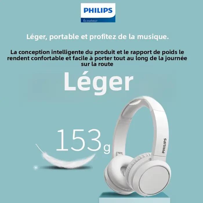 Philips TAH4105 filaire 3.5mm écouteur de jeu HiFi stéréo pliant pratique casque cours en ligne éducation apprentissage