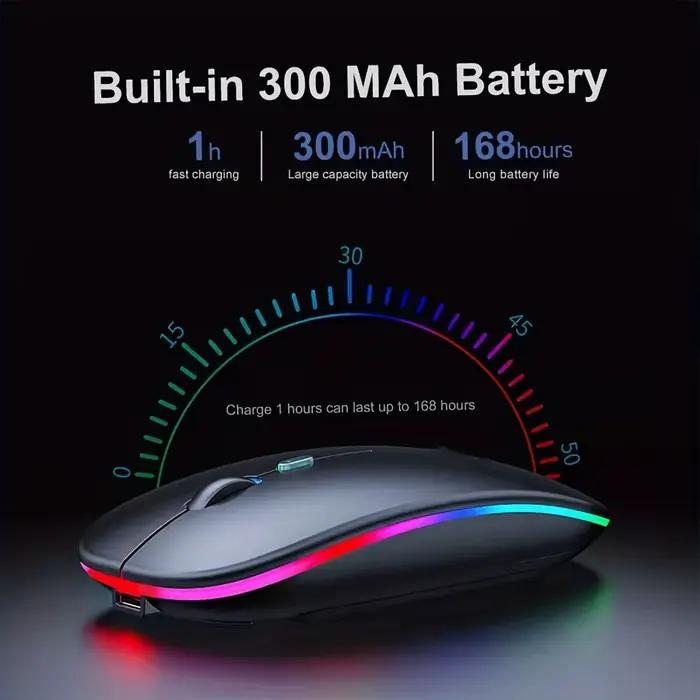Souris Bluetooth sans fil avec adaptateur type-c vers USB