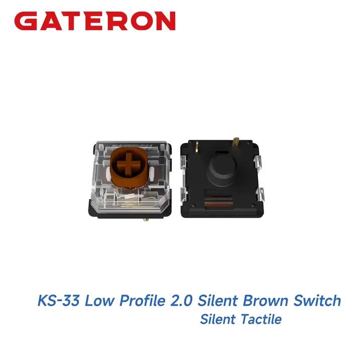 Interrupteurs mécaniques GATERON KS-33 Low Profile 2.0 silencieux blancs