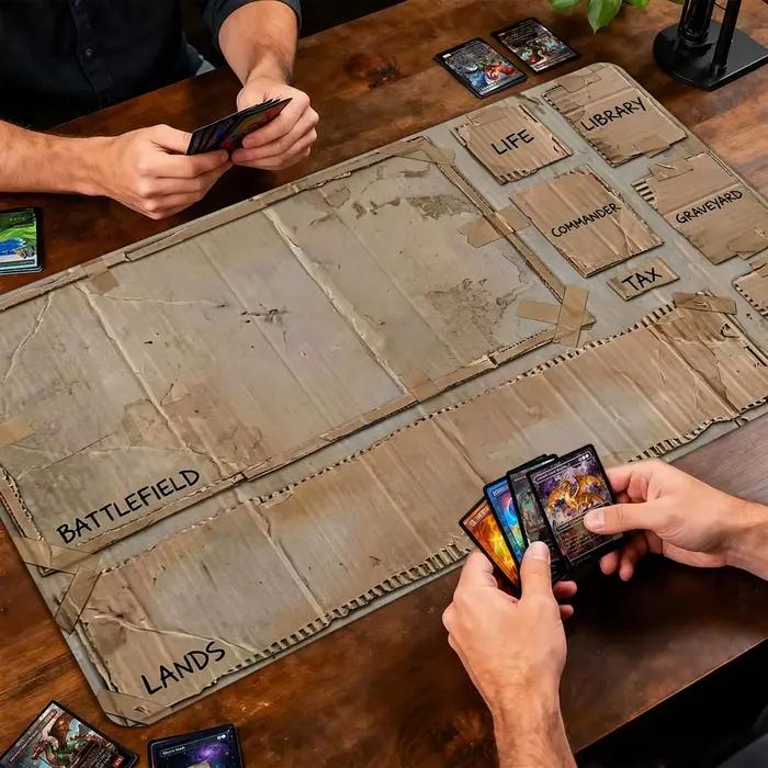 Tapis de jeu de cartes magiques style carton