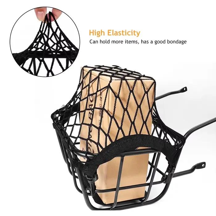 Sac de Coffre de Rangement pour Casque de Moto, Filet à Bagages, Crochet de Maintien, Cargo, Vélo, Scooter, Maille de Carburant Précieux