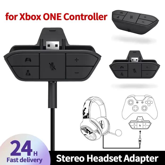 Adaptateur de casque stéréo noir pour Xbox One