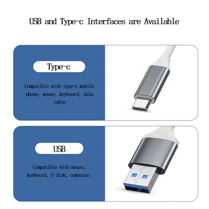 Hub USB 3.0 Hub USB 4 ports haute vitesse Type c séparateur 5Gbps pour accessoires informatiques HUB Multiport 4