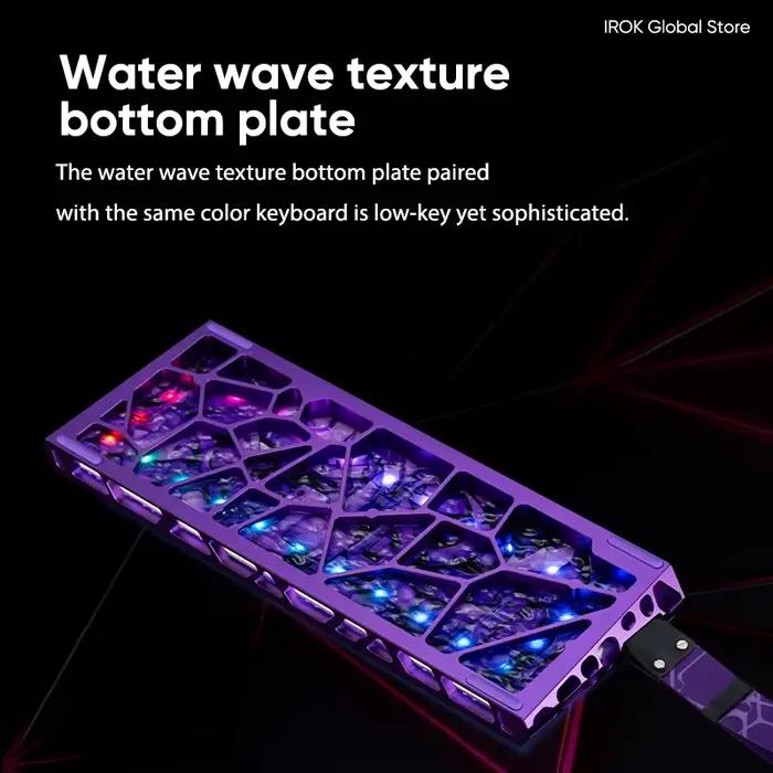 Clavier mécanique magnétique de jeu IROK MG63 Holy60 en aluminium creux 60% Rapid Trigger 8K 0.07ms Hotswap filaire pour gamer