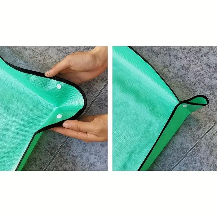 Tapis de jardinage vert pour plantes succulentes et autres plantes - Idéal pour le rempotage, le mélange de terre et l'entretien des plantes sur balcon.