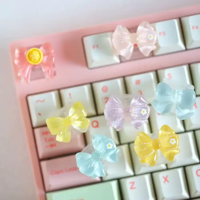 Capuchons de touches de clavier avec nœud translucide