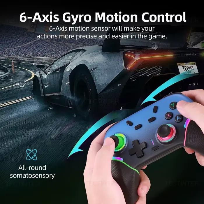 RGB Sans Fil Bluetooth Contrôleur Pour Nintendo Commutateur 2/Commutateur 1/PS3/PS4 Console Gamepad pour Android/IOS/PC Joystick Controle