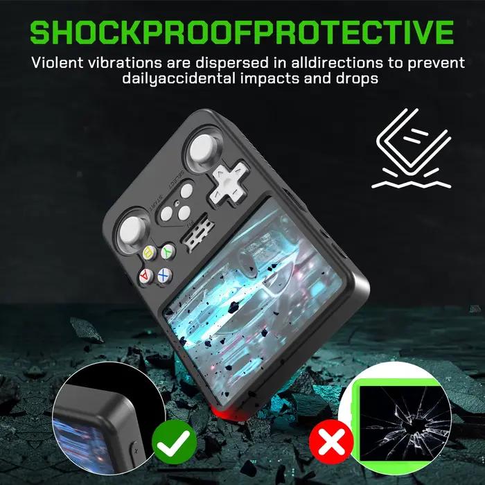 Housse de protection en caoutchouc de Silicone souple pour Console de jeu portable rétro R36S