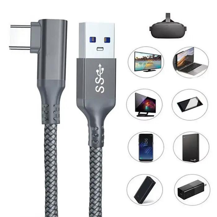 Accessoires pour Oculus Quest2 Quest 2 câble lien intelligent 3D réalité virtuelle VR lunettes USB A à Type C 3 5M