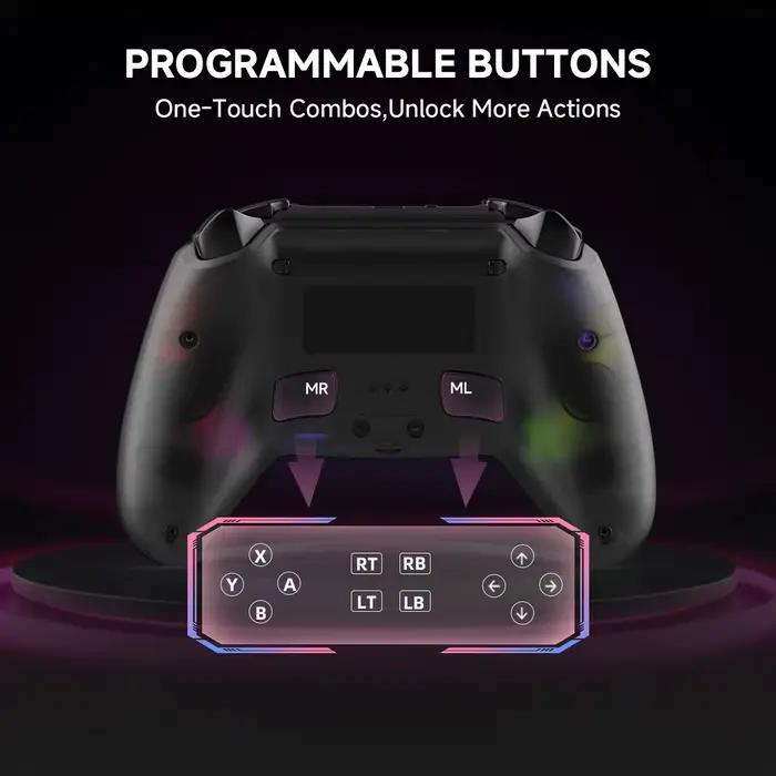 Contrôleur sans fil Transparent HG-04D pour PS5/PC/iOS/Android/Steam avec BT 5.3