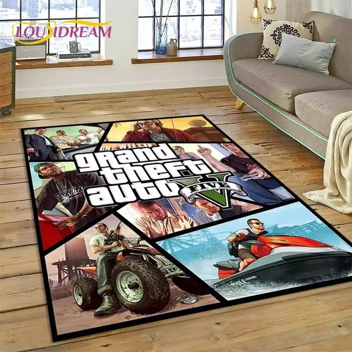 Tapis de jeu 3D GTA Grand Theft Auto pour chambre à coucher