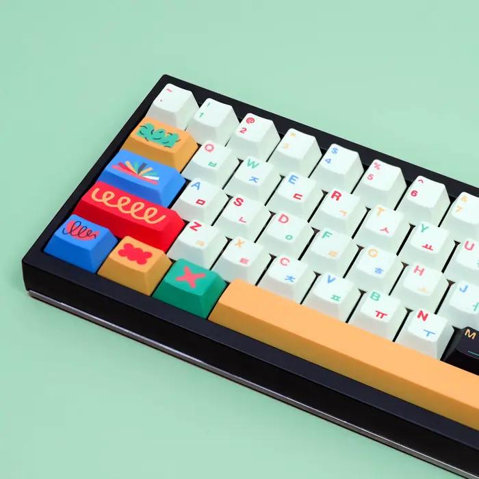 GMK Motif Keycaps colorant sous allemand coréen espagnol arabe français russe ISO ANSI grand ensemble 143 touches pour clavier mécanique