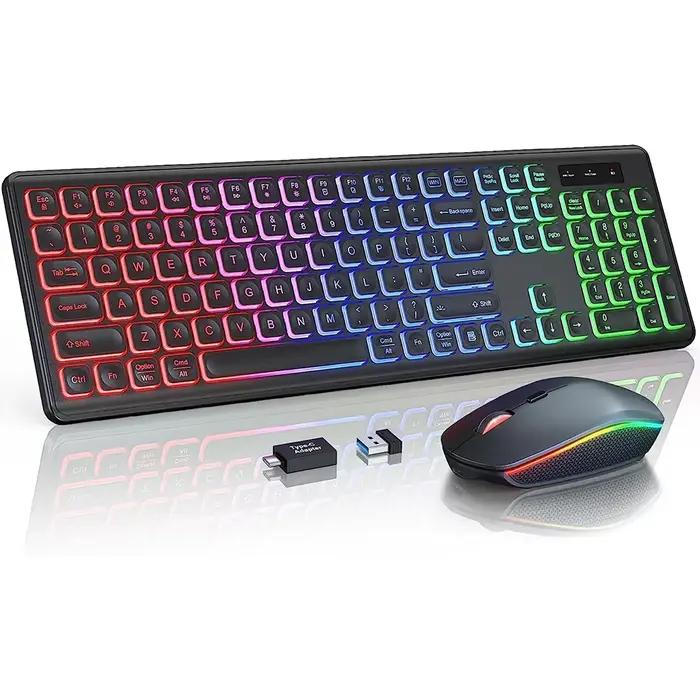 Clavier et souris sans fil rétroéclairés ChlorRGB