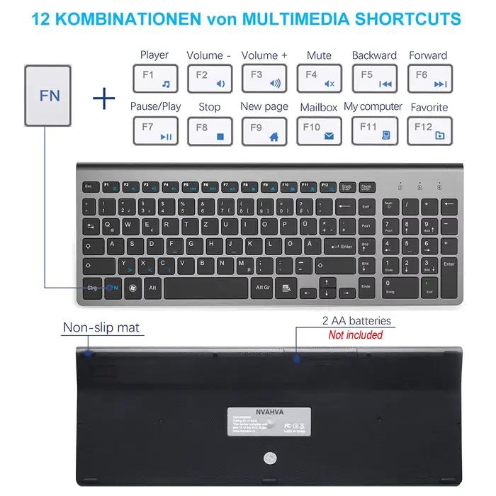 Clavier Deutsch mince sans fil