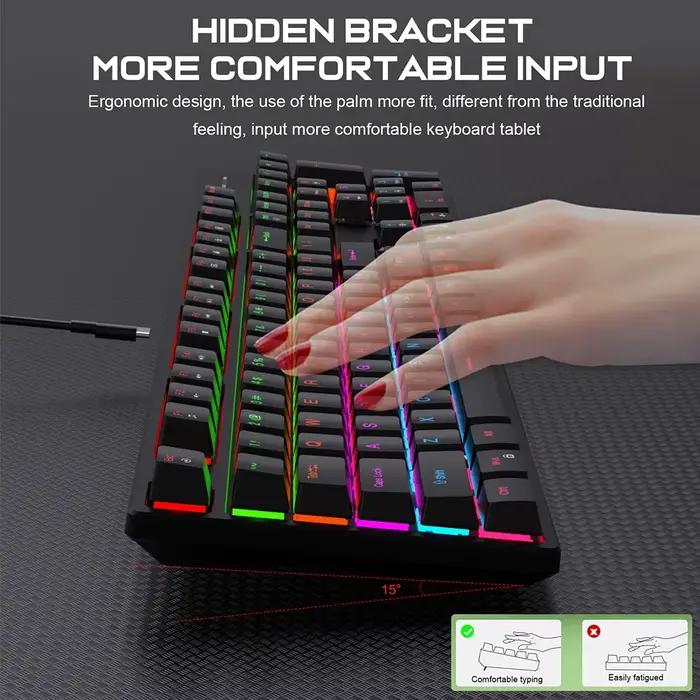 KEBIDUMEI – clavier mécanique RGB filaire USB