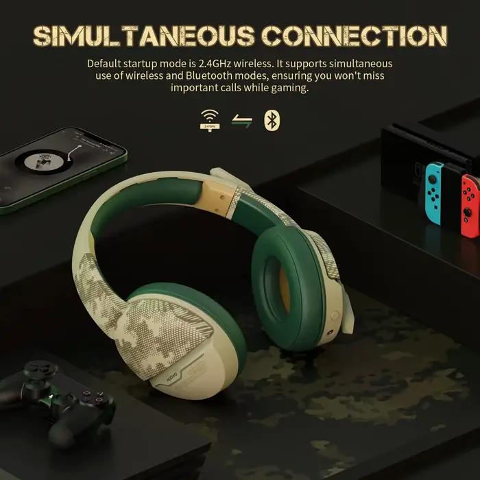 NUBWO G08 double casque sans fil Gamer avec Microphone 2.4Ghz