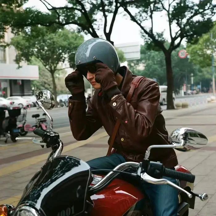 Casque de moto rétro Vintage Casco 3/4 casque ouvert pour hommes café Racer casque Chopper Jet Capacete BLD 500TX DOT approuvé