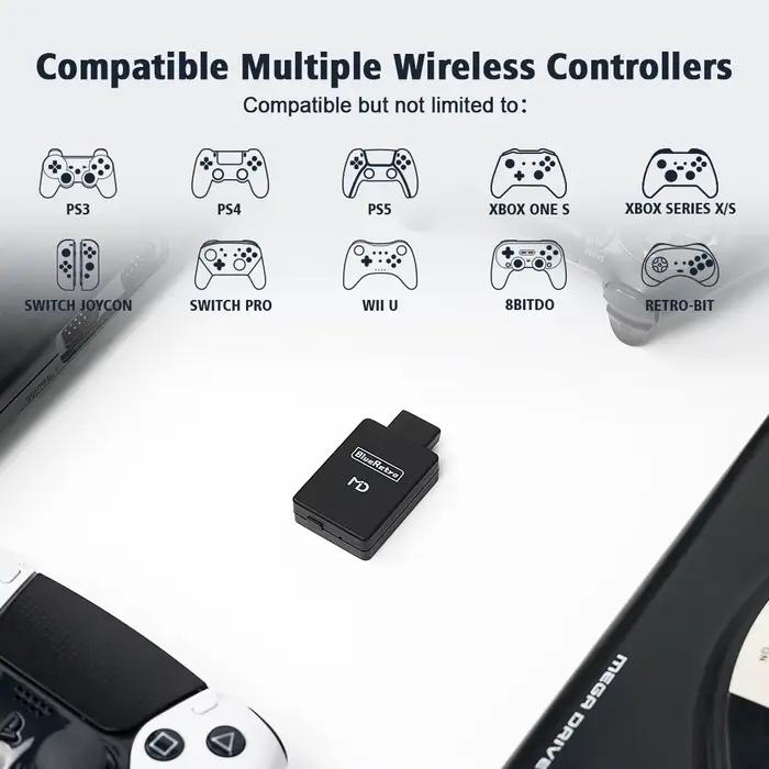 Adaptateur de contrôleur sans fil RetroScaler Blueretro pour Console de jeu MD1 MD2 Mega Drive Sega Genesis