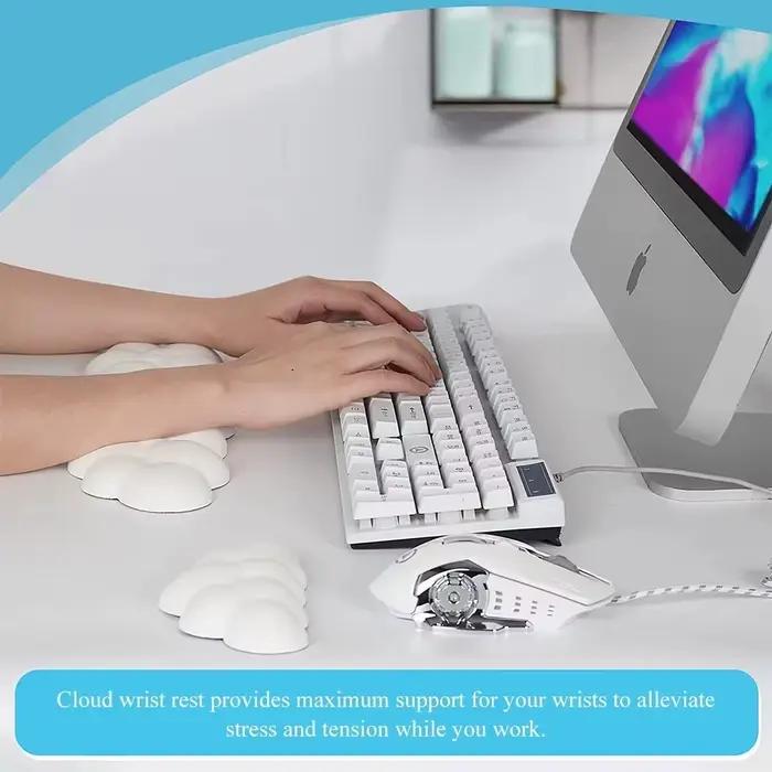 Tapis de souris nuage, repose-poignet pour clavier