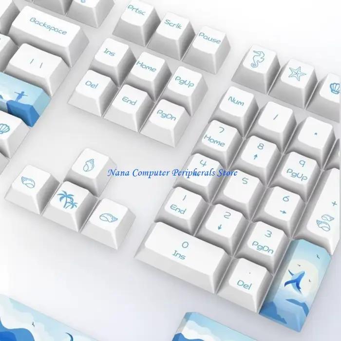 F68C 108 touches PBT Keycaps profil Cherry jeu électronique dauphin colorant sous clavier mécanique Keycap pour commutateurs MX