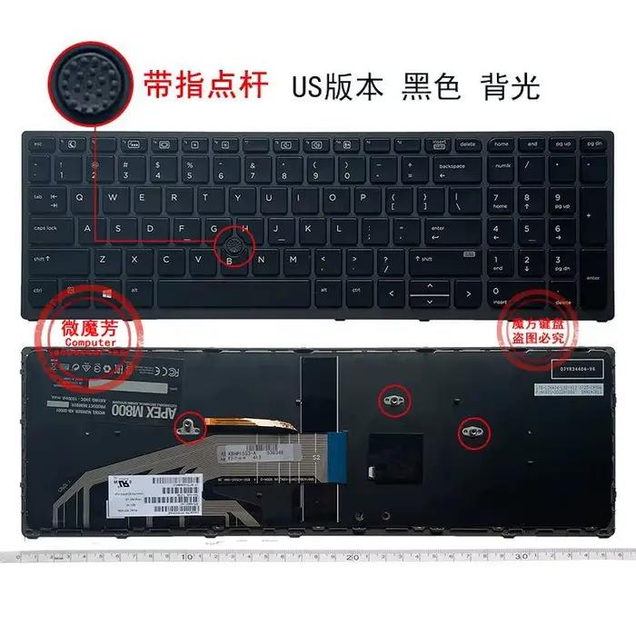 Nouveau clavier anglais pour HP pour ZBOOK 15 G3/15 G4
