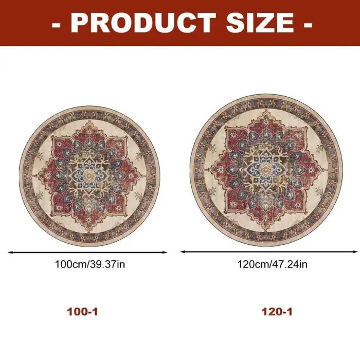 Tapis rond en Imitation laine