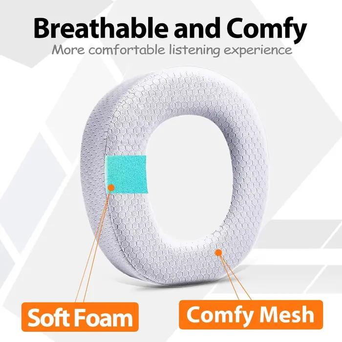 Coussinets d'oreille en maille respirante de remplacement pour casques de jeu Logitech G735