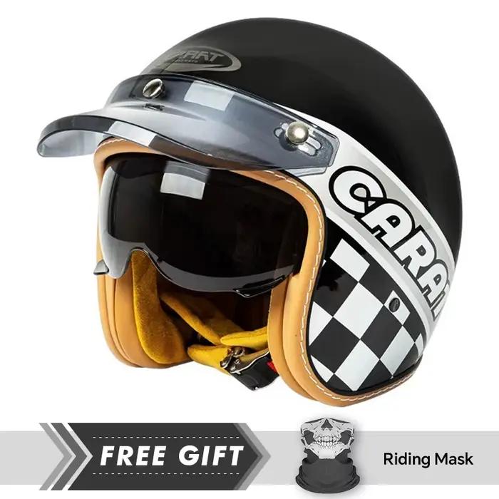 Hommes femmes Jet casque Moto casque DOT approuvé casque ouvert Capacete De Moto ABS matériel Moto équipements