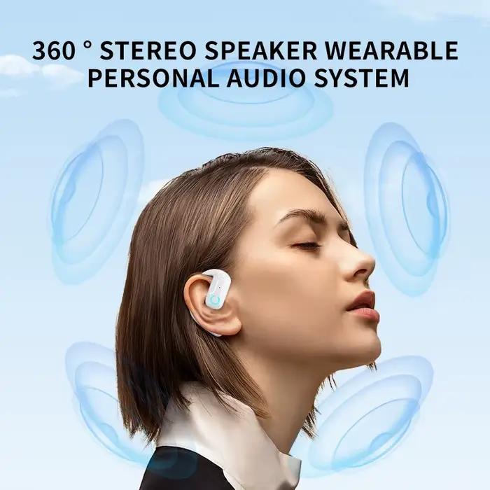 Écouteur sans fil ouvert Bluetooth 5.4 180 ° Casque universel d'oreille gauche droite réglable de Rotation avec le